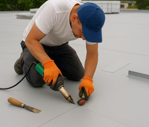 Ремонт кровли ПВХ мембрана в Твери